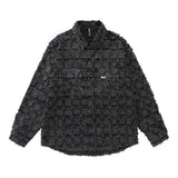 Men Long Sleeved T Shirt Plaid Cat Beard Long Sleeve Shirt Loose Embroidered Letter Shirt