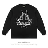 Unisex Long Sleeve Shirt Long Sleeve T-Shirt Loose Crew Neck