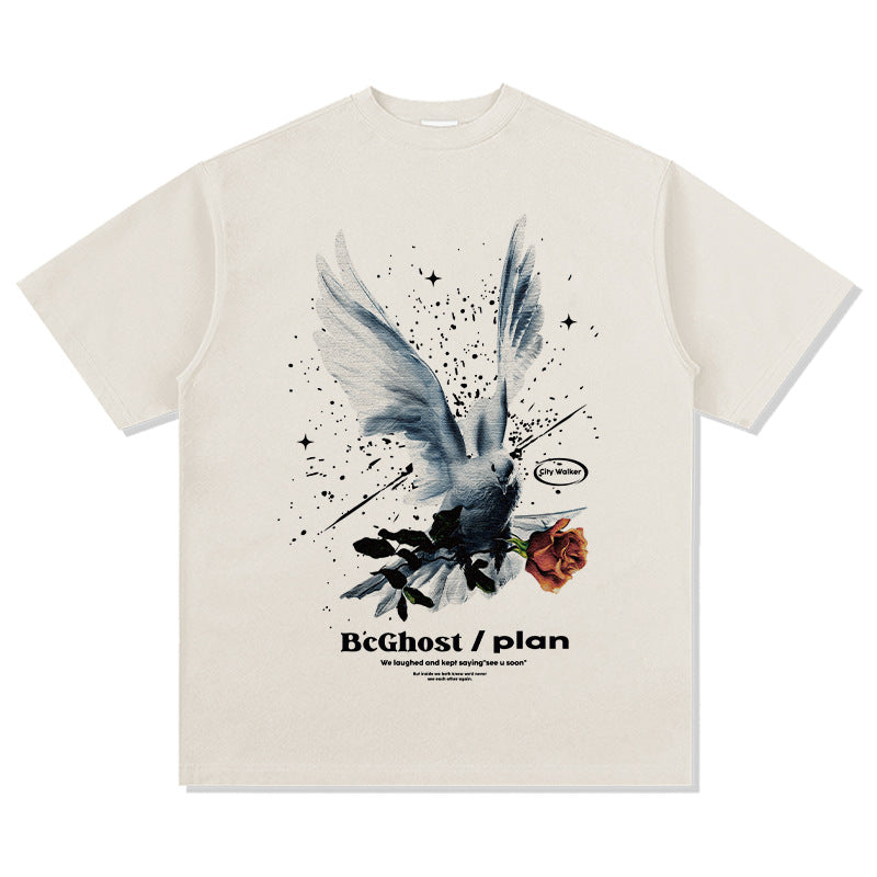 Unisex T Shirt Summer Short Sleeve Loose