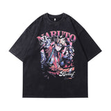 Men T-Shirt Cartoon Print Distressed