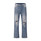 Men Jeans Ripped Leisure Loose Distressed