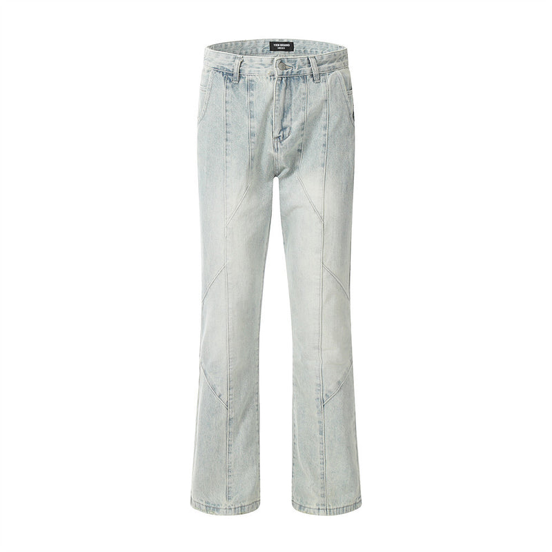 Men Jeans Loose Casual Patchwork