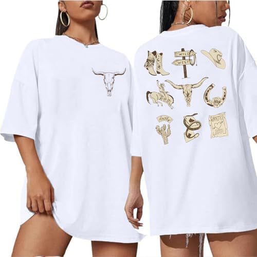 Werbavi Boho Cowgirl Shirts for Women Vintage Western Cow