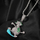 Jewelry Running Money Bag Pendant Copper Set Zircon Necklace Spectrum