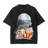 Rapper Chris Brown Big Face T Shirt Hip Hop Washed Short