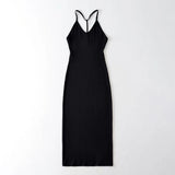 Women Dresses Summer Slim Fit Slimming Mid-Length Dress