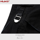 MIJKO Mens Shorts Casual Shorts Frayed Shorts