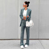 Women Co-Ords Fall Winter Coat Trousers