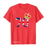 Inspired by Queen's Platinum Jubilee 2022 Elizabeth 70 Years T-shirt Printed Short Sleeve T-shirt