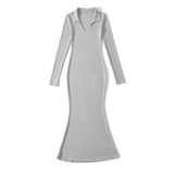 Women Dresses Slim-Fit Long Sleeve Dress