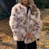 Women Fur Jacket Fox Fur Fleece Jacket