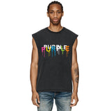 Purple Brand Distressed Tank T Shirts Distressed Sleeveless T-shirt Vest