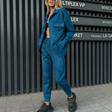 Women Co-Ords Early Autumn Women's Wear Lapel Shirt Coat