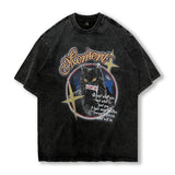 Men T-Shirt Retro Cute Kitten Print Loose