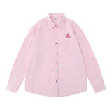 Men Long Sleeved T Shirt Embroidered Long Sleeve Shirt Boys All-Matching Casual Ruffle Handsome Loose Spring and Autumn