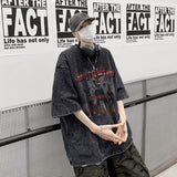 Men T Shirt Summer Retro Distressed