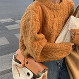 Women Pullover Sweater Loose and Warm Knitwear Sweater