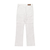 Men Jeans Breasted Pleated Horn Loose Casual