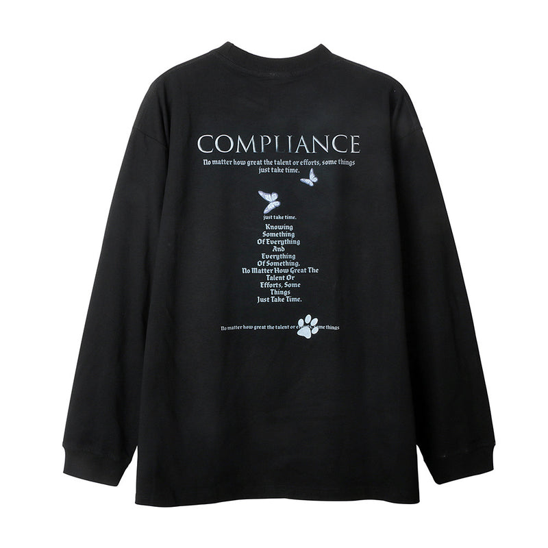Men Long Sleeve T-Shirt Pet Cat Dog Print