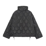 Women Cotton Coat Stand Collar Baggy Casual Jacket