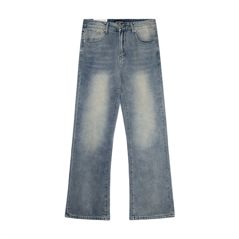 Men Jeans Loose Flared Pants Leisure