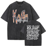 Washed Vintage Rock Band Korn Falling Away From Me