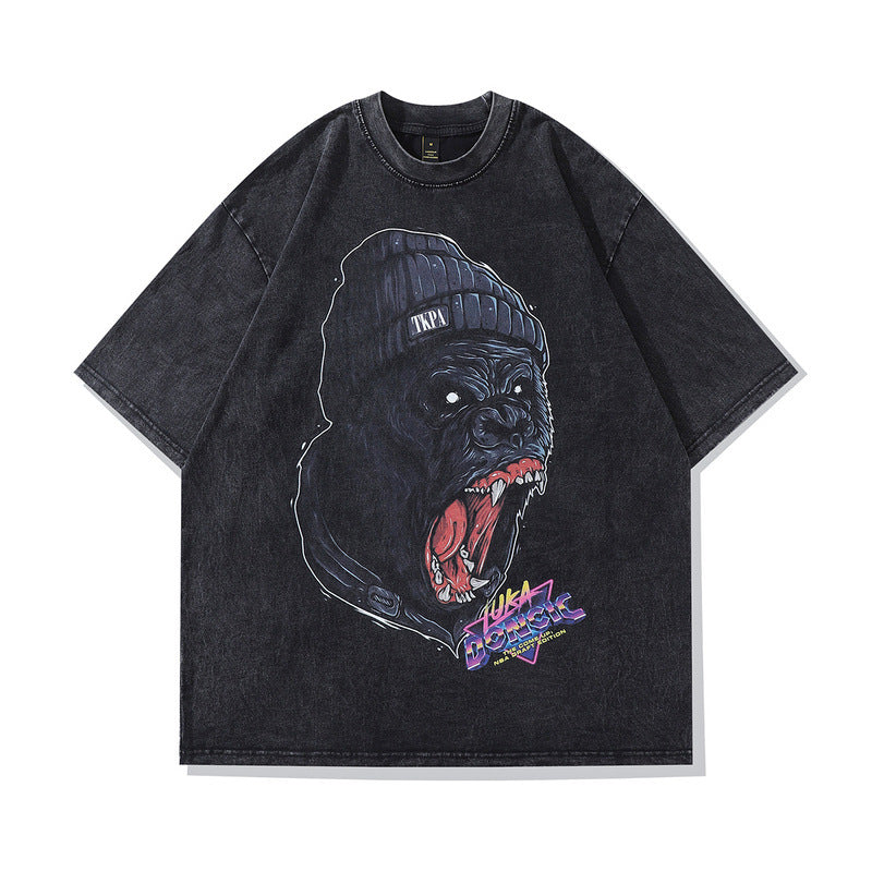 Men's T-shirt Cartoon Anime Print Retro Loose