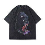 Men's T-shirt Cartoon Anime Print Retro Loose