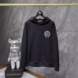 CHH Chrome Heart Hoodie CH Crow Hot Diamond Hand Button Casual Hooded Sweater