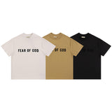 Fog Essentials T Shirts Spring/Summer FOG Main Line Plastic Letter Crew Neck Short Sleeves