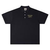Gallery Dept T-Shirt Alphabet Slogan Lapel Short Sleeve Polo Shirt