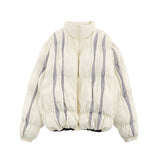Men Coat Patchwork Stand-up Collar Padded Cotton Coat