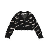 Women Sweater Vintage Knitted Cardigan IV Collar Sweater