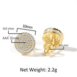 Earrings 925 Silver Round Zircon Earrings