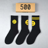 Men socks smiley face medium tube