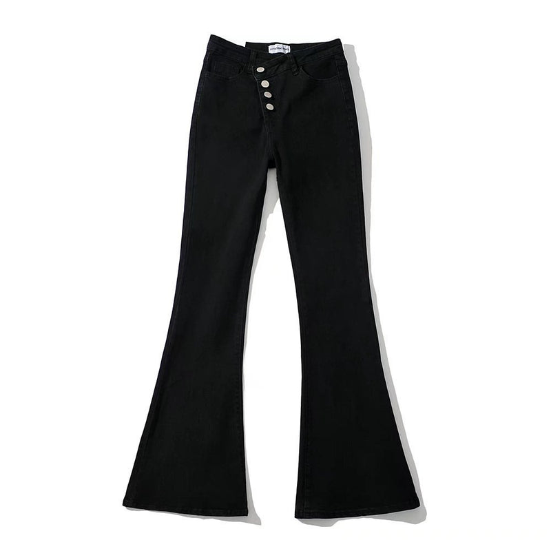 Women Jeans Slimming and Wide Leg Bell-Bottom Pants