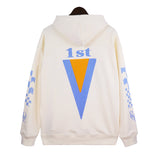 Rhude Hoodie Speedboat Plaid Sleeve Vintage Printed Hooded Sweater Jacket
