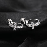Earrings Zircon Cross Earrings