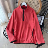 Women Hoodie Polar Fleece Loose Fleece-lined