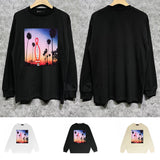 Purple Brand Long Sleeve T-Shirt Fashion Loose Long Sleeve Top
