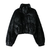 Women Cotton Coat Loose Zip Cardigan Jacket