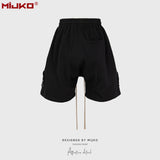 MIJKO Mens Shorts Zip-breasted Casual Unisex Shorts