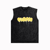 Purple Brand Distressed Tank T Shirts Distressed Sleeveless T-shirt Vest