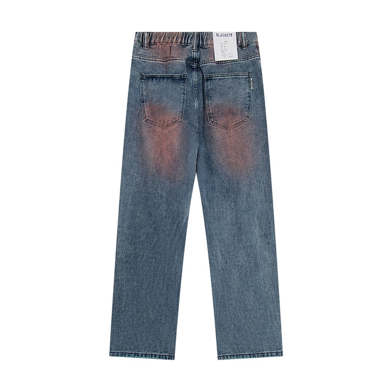 Men Jeans Inkjet Graffiti Fashion Loose