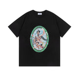 Off White T Shirts OW Baby Angel Pattern Crew Neck Pullover Short Sleeves