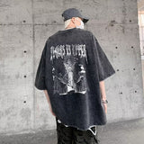 Men T Shirt Vintage Pure Cotton Heavy