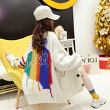 Women Knitted Cardigan Fashion Loose Preppy Style Sweater