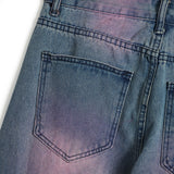 Men Jeans Retro Loose Spray Painting
