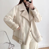 Women Cotton Coat Suede Jacket