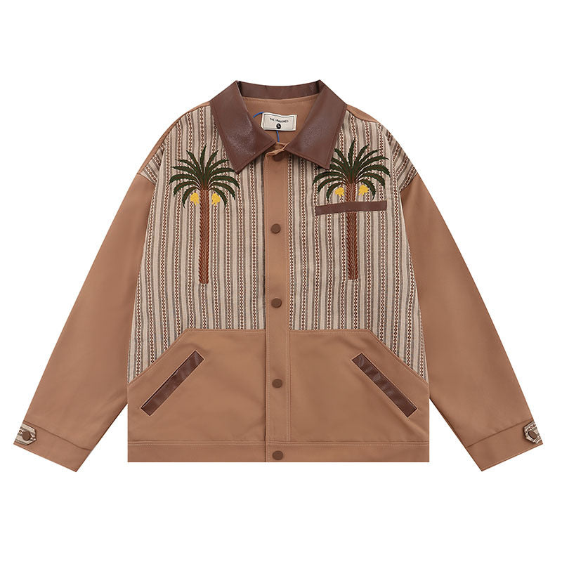 Women Jackets Vintage Patchwork Retro Vibe Baseball Jacket